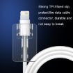 10pcs Square Transparent Micro USB Cable Protective Sleeve Winder - 4