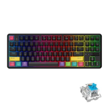Ajazz K870T 87-Key Hot Swap Bluetooth/Wired RGB Mechanical Keyboard Black - 1