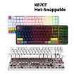 Ajazz K870T 87-Key Hot Swap Bluetooth/Wired RGB Mechanical Keyboard Black - 2