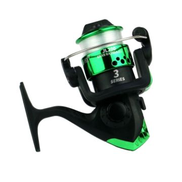 YUMOSHI JL200 Spinning Reel With Line - Electroplated Green Finish - 1