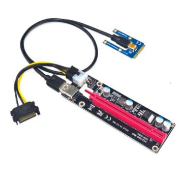 Mini PCI-E 1X to 16X Riser PCE164P-N03 VER006C for Laptop, 6pin Blackboard - 1