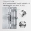 4" Multifunctional Door Closer Hinge, Color Steel Silver Automatic Closer - 6