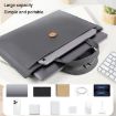 Khaki Waterproof PU Laptop Handbag - Elastic Button, 13.3/14 Inch - 8