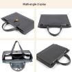 Navy Waterproof PU Laptop Handbag - 13.3/14 Inch Elastic Button - 3