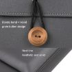 Rose Pink 15.4/16" Elastic Button Waterproof PU Laptop Handbag - 5
