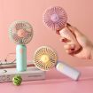 Portable Pink Handheld USB Charging Desktop Electric Fan - Small Size - 2