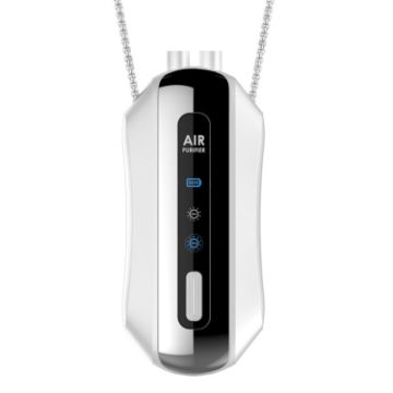 Chain Style Portable Negative Ion Air Purifier - White, Home & Neck Use - 1