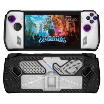 ASUS Rog Ally Game Console PC+TPU Case Cover with Bracket (Black/Transparent) - 1