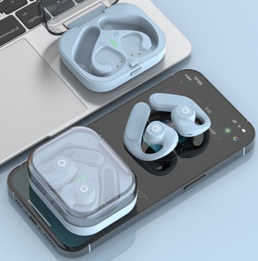 K23 TWS Hanging Ear Earphones Air Conduction Bluetooth Headset Sky Blue - 1