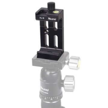 XILETU XJ-8 Aluminum Camera Tripod with Phone Clip - Black - 1