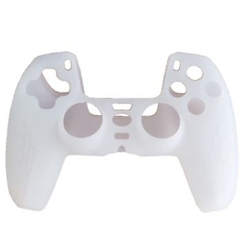 PS5 Gamepad Silicone Case - Non-slip Texture Protective Cover (White) - 1