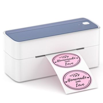 Phomemo PM241-BT Bluetooth Thermal Label Printer EU - White Purple - 1