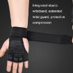 Black M Weightlifting Gloves - Anti-slip, Anti-cocoon, Four-finger Design - 6
