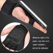 Black Anti-slip Weightlifting Gloves - Dumbbell Bar Wrist Support, L Size - 4