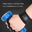 Black Anti-slip Weightlifting Gloves - Dumbbell Bar Wrist Support, L Size - 5