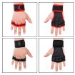 Red Anti-slip Weightlifting Gloves - Dumbbell Bar Wrist Support, L Size - 3