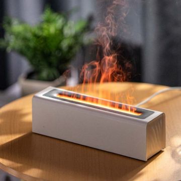 Flame Aromatherapy Diffuser USB Air Humidifier DQ711 - White Quiet - 1