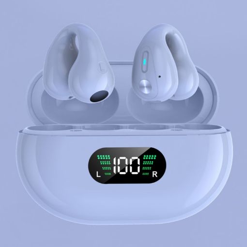 Q80 TWS Bluetooth 5.3 Earclip Bone Conduction Headphones - White - 1