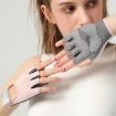 Yoga Sports Gloves - Non-slip, Shock-absorbing, Half-finger, Size S, Purple - 8
