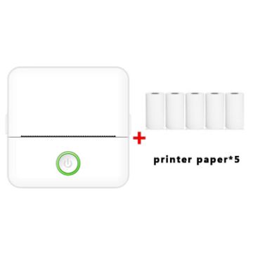 X6 200DPI Inkless Bluetooth Student Printer + 5 White Paper Rolls - 1