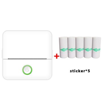 X6 Inkless Bluetooth Pocket Printer 200DPI with 5 White Stickers - 1