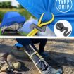 Tarp Grip Fasteners 2pcs - Tent, Car Cover, Pool Awning Hook & Loop - 4