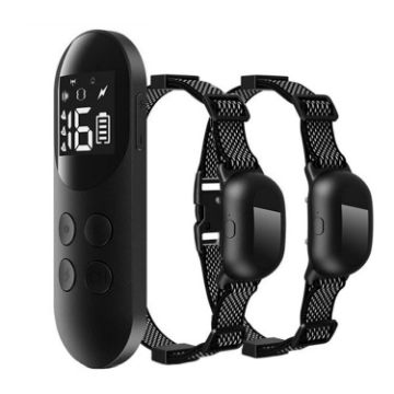 Waterproof Shock Collar for Pets - Remote Control Dog Training, Black - 1