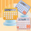 Olive Green 12-Digit Mechanical Keyboard Calculator with Big Buttons - 2