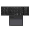 Leather Wireless Bluetooth Keyboard with Touch-Pad - Multi-System Portable Keypad - 1
