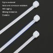 100pcs 8x300mm Black Nylon Self-Locking Cable Ties 7.6mm Wide - 4