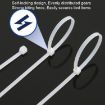 100pcs 8x300mm Black Nylon Self-Locking Cable Ties 7.6mm Wide - 5