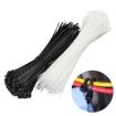 100pcs 8x350mm Self-Locking Nylon Cable Ties 7.6mm Wide (White) - 2