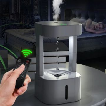Anti-gravity Humidifier 580ml Water Droplet Backflow Aromatherapy White - 1