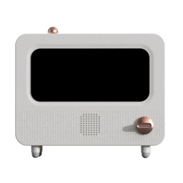 USB White Noise Flame Fire Aromatherapy Humidifier - Large Spray (White) - 1