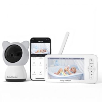 5" HD Baby Monitor Wireless WiFi Camera with UK Plug - 1