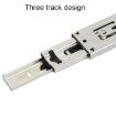 6" 16cm Thickened 3-Section Ball Slide Mute Drawer Track Rail - 3