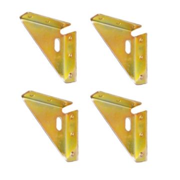Triangle Corners Anti-Shaking Fixing Fittings for Bed Frame, 4pcs Set, Bronze - 1
