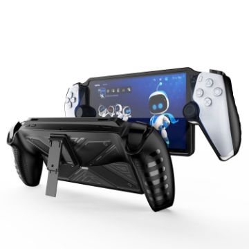 Sony PlayStation Portal TPU Protective Case Cover with Stand - Black - 1