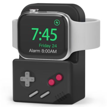 Apple Watch Silicone Charging Stand Base Storage (Black) - No Charger - 1
