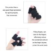 Basketball Riding Finger Sleeves - 10pcs Set, Black, Stretch Knit Protectors - 4