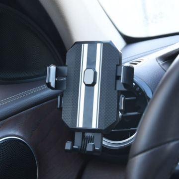 Grey Knob Type Car Air Conditioner Outlet Phone Holder for Navigation - 1