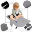 Kids Airplane Seat Extender 79x44cm Portable Travel Cushion Gray - 3