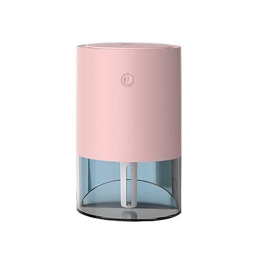 350ml Pink Ultrasonic Air Humidifier & Car Purifier, 800mAh Battery - 1