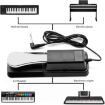 PL-02 6.35mm Connector Piano Sustain Pedal MIDI Synthesizer (Black/Chrome) - 4