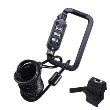 Universal Safety Code Wire Rope Helmet Lock for Motorcycles & Bicycles - 1
