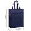 BeiDuoMei A4 Waterproof File Bag, 3-Layer Zipper Folder, Dark Blue - 4