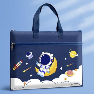 Waterproof Canvas Student Tote Book Bag with Handle - Data Storage - 1