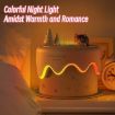 Mini USB Desktop Night Light & Humidifier - Cartoon Cake Design (Green) - 4