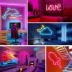 2m Blue USB 5V LED Light Strip Flexible Neon Silicone Soft Strips Set - 9