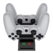 PS4 Slim/Pro Gamepad Dual Charger Dock with Display Lights - White - 5